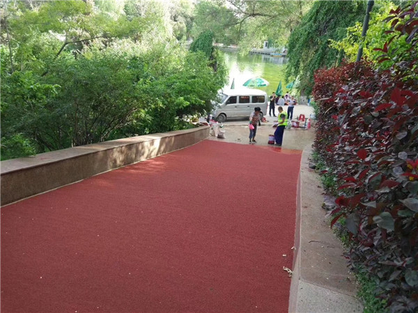 石嘴山彩色路面施工